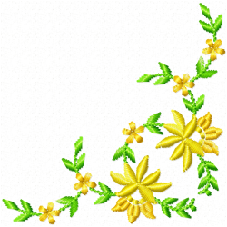 Flowers And Tree Embroidery Design 2